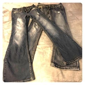 2 pairs ARIYA blue jeans.